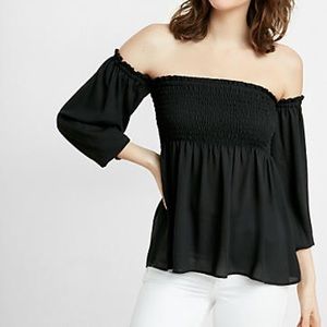 Express off the shoulder long sleeve shirt